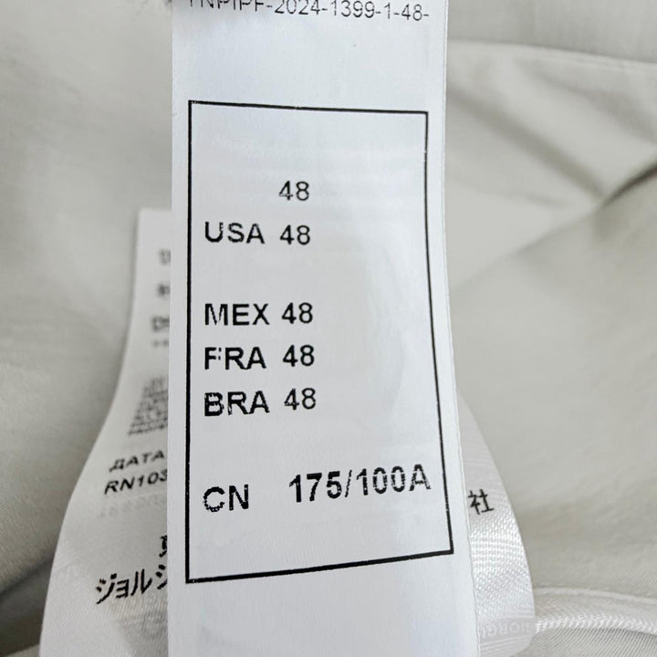 Excellent GIORGIO ARMANI tailored jacket single Light gray silk Women IT 48