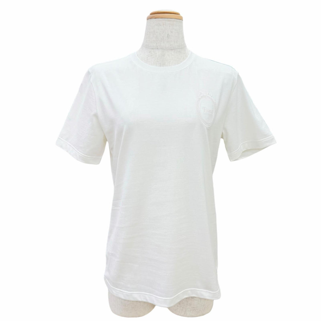 Excellent DIOR Short sleeve T-shirt medallion embroidery white S 623T13A4265