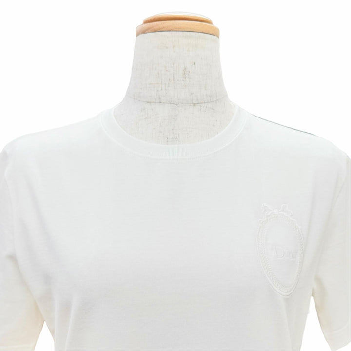 Excellent DIOR Short sleeve T-shirt medallion embroidery white S 623T13A4265