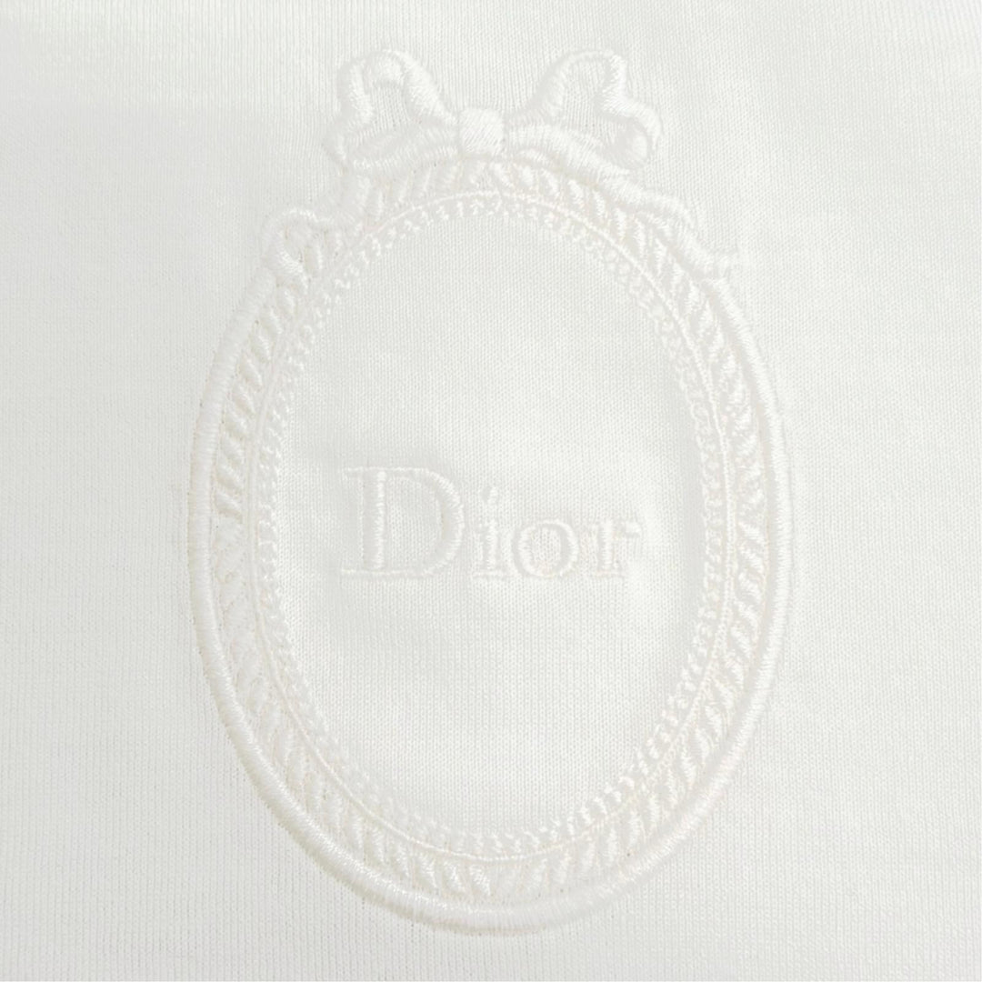 Excellent DIOR Short sleeve T-shirt medallion embroidery white S 623T13A4265