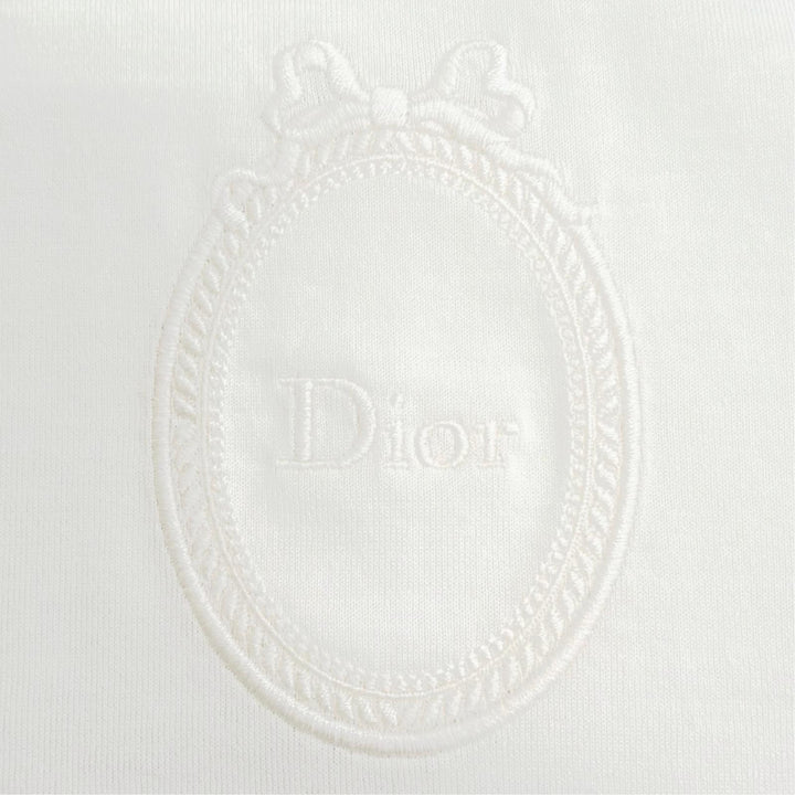 Excellent DIOR Short sleeve T-shirt medallion embroidery white S 623T13A4265