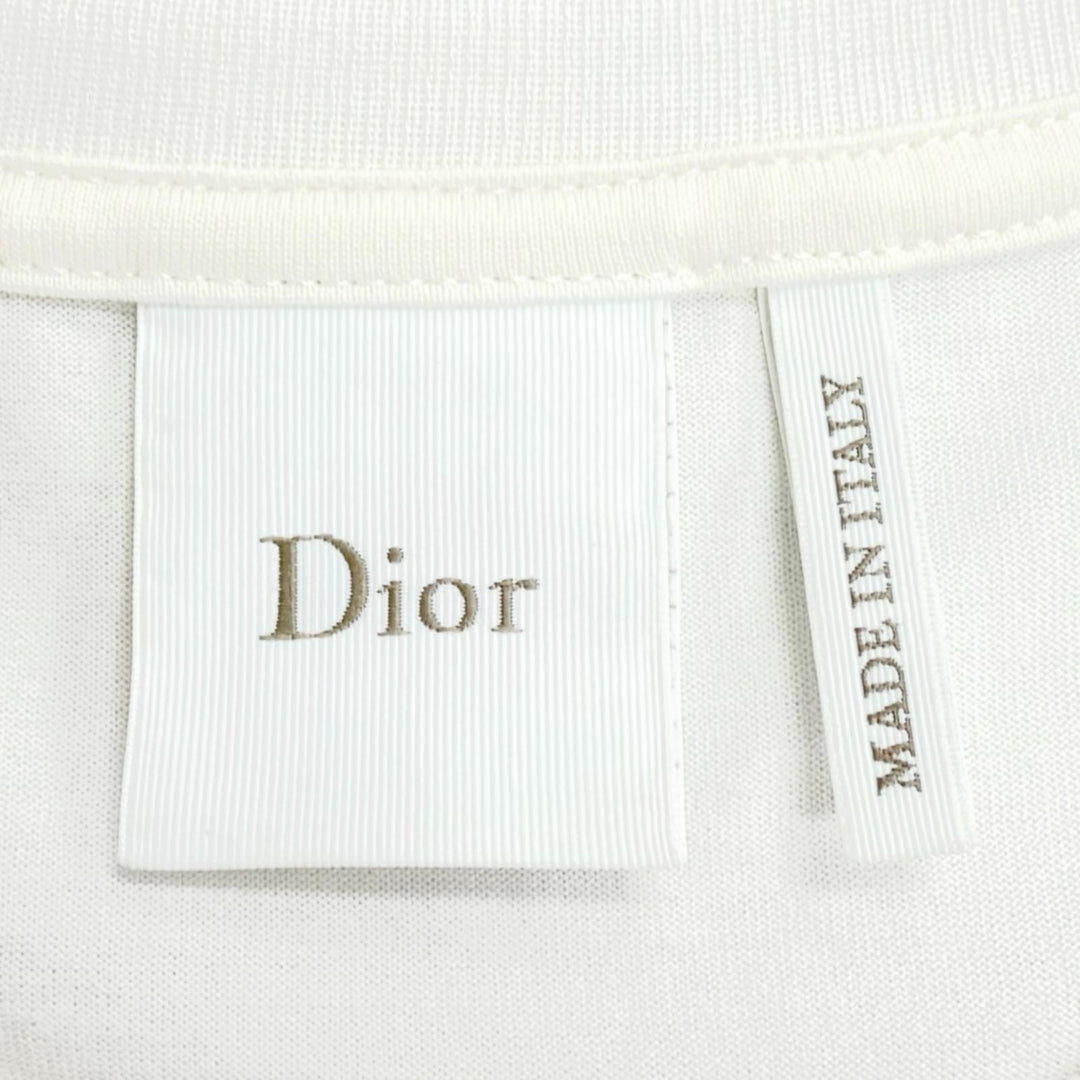 Excellent DIOR Short sleeve T-shirt medallion embroidery white S 623T13A4265