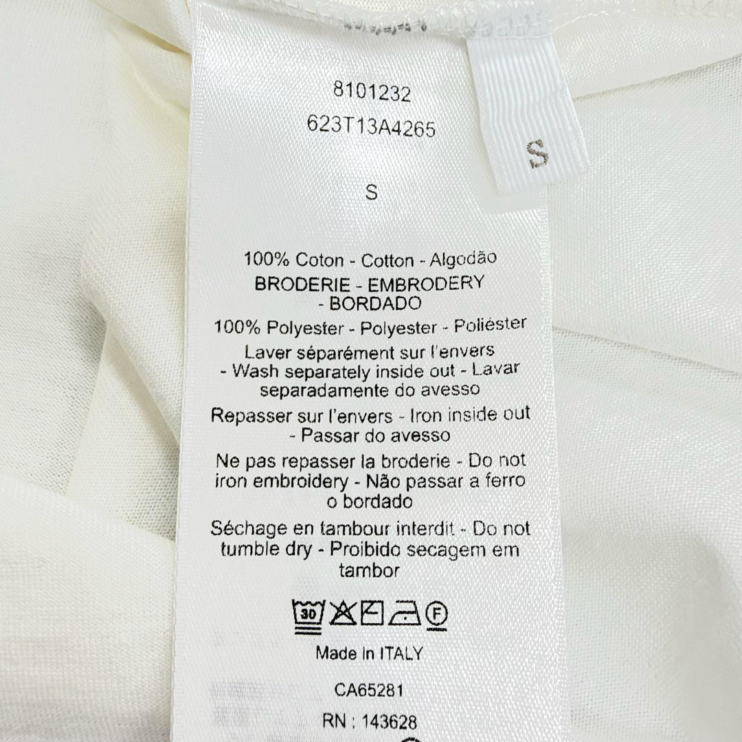 Excellent DIOR Short sleeve T-shirt medallion embroidery white S 623T13A4265