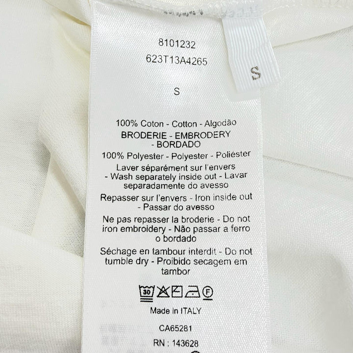 Excellent DIOR Short sleeve T-shirt medallion embroidery white S 623T13A4265