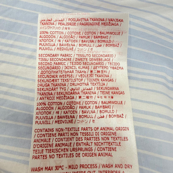 Excellent MARNI blouse logo embroidery stripes blue cotton Women 36 TTMA0449S0
