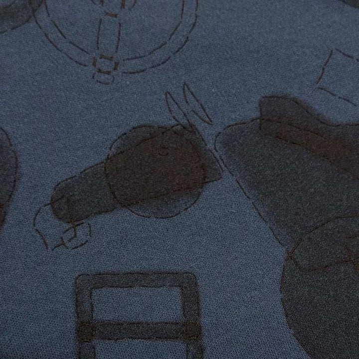 Great HERMES Short sleeve T-shirt FRAGMENTS EQUESTRES Crew neck short sleeve M