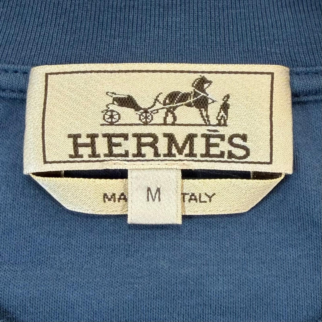 Great HERMES Short sleeve T-shirt FRAGMENTS EQUESTRES Crew neck short sleeve M