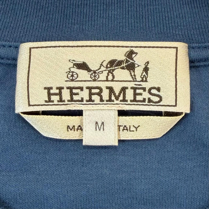 Great HERMES Short sleeve T-shirt FRAGMENTS EQUESTRES Crew neck short sleeve M