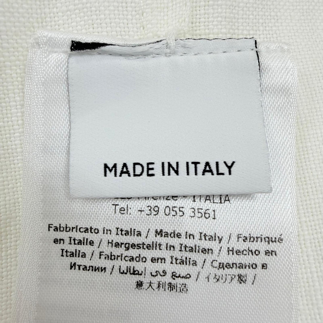 Excellent FERRAGAMO one piece Short-sleeved shirt with leather collar white 38
