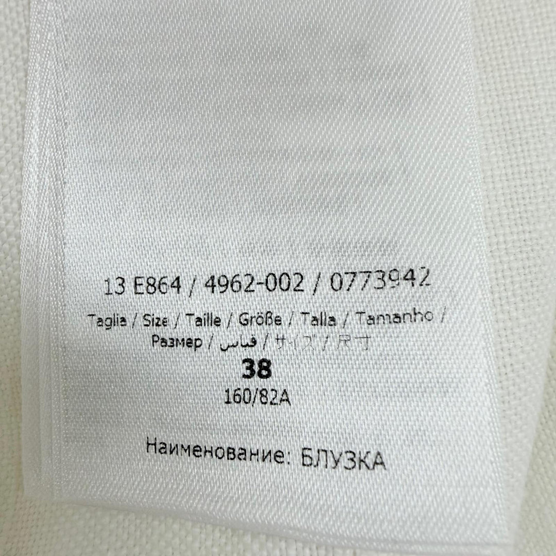 Excellent FERRAGAMO one piece Short-sleeved shirt with leather collar white 38