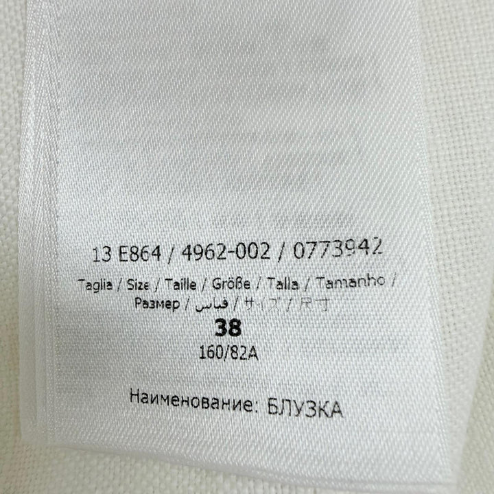 Excellent FERRAGAMO one piece Short-sleeved shirt with leather collar white 38