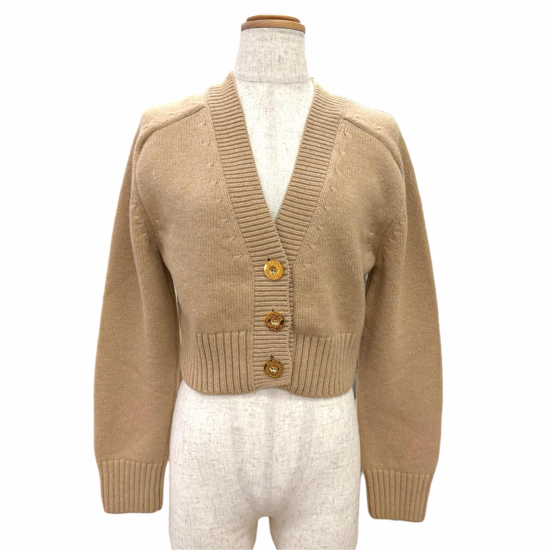 Excellent PATOU Sustainable Wool & Cashmere Cropped Cardigan S KN2038064109B