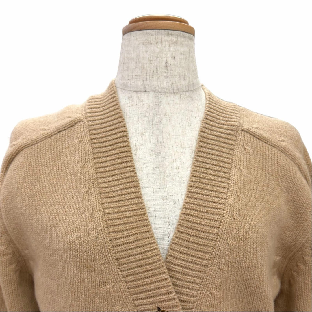 Excellent PATOU Sustainable Wool & Cashmere Cropped Cardigan S KN2038064109B