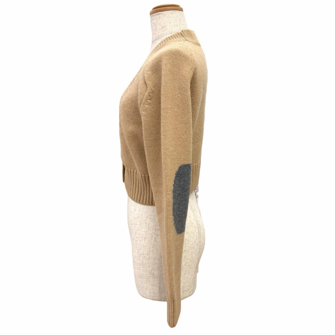Excellent PATOU Sustainable Wool & Cashmere Cropped Cardigan S KN2038064109B