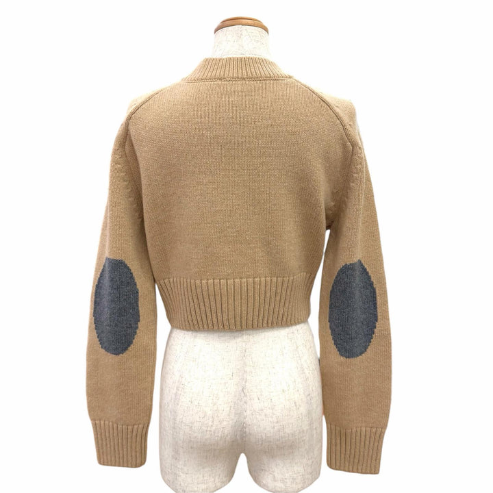 Excellent PATOU Sustainable Wool & Cashmere Cropped Cardigan S KN2038064109B