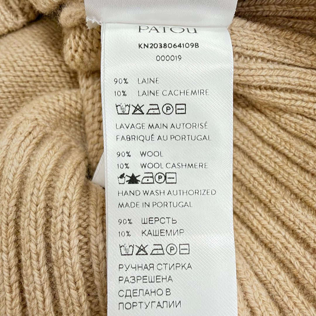 Excellent PATOU Sustainable Wool & Cashmere Cropped Cardigan S KN2038064109B
