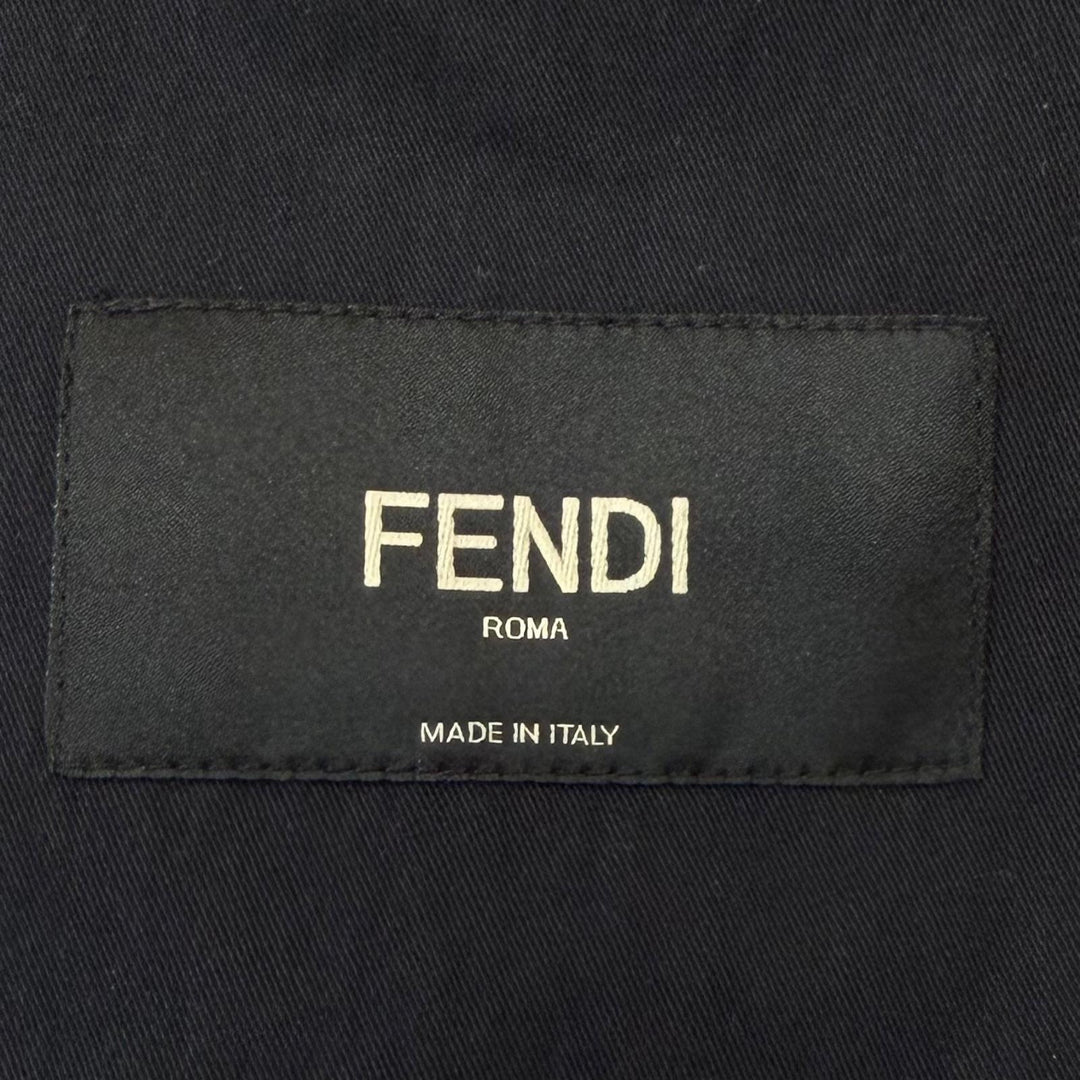 Pristine FENDI tailored jacket Camouflage Pattern black cotton mens IT 46 FJ0570