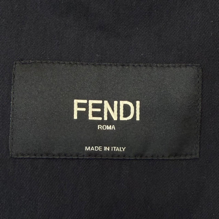Pristine FENDI tailored jacket Camouflage Pattern black cotton mens IT 46 FJ0570