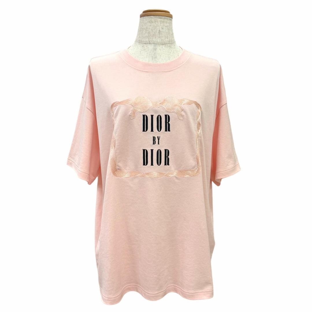 Excellent DIOR Oversized Embroidered Book Cover T-Shirt pink XL 643T12A4C65