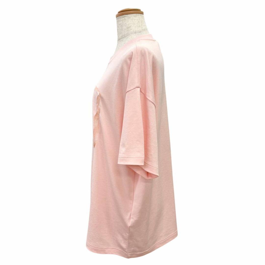 Excellent DIOR Oversized Embroidered Book Cover T-Shirt pink XL 643T12A4C65