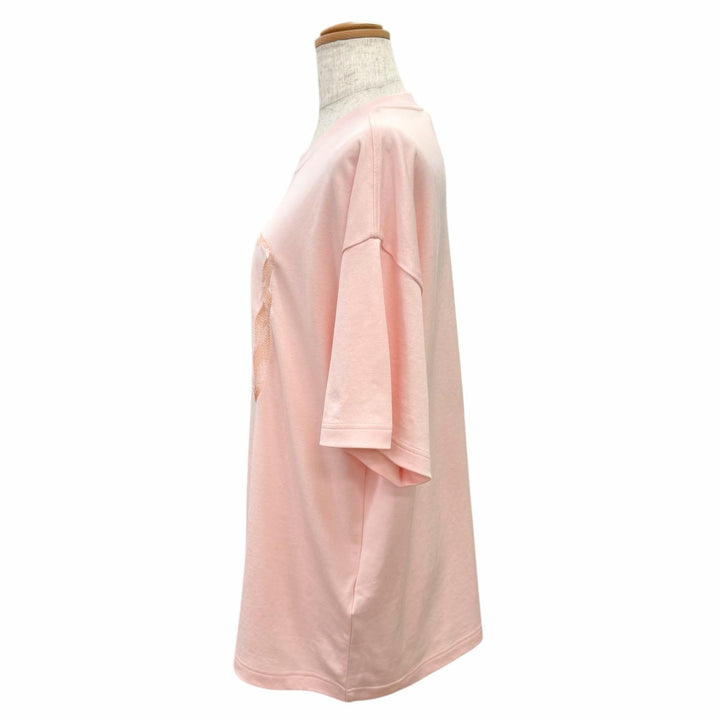 Excellent DIOR Oversized Embroidered Book Cover T-Shirt pink XL 643T12A4C65