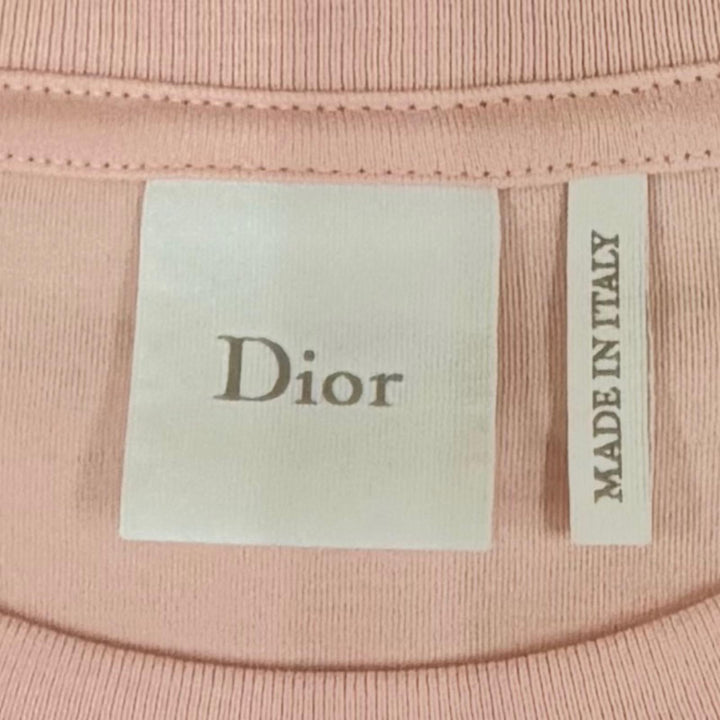 Excellent DIOR Oversized Embroidered Book Cover T-Shirt pink XL 643T12A4C65