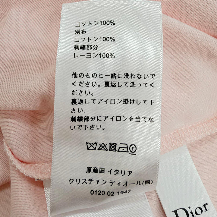 Excellent DIOR Oversized Embroidered Book Cover T-Shirt pink XL 643T12A4C65