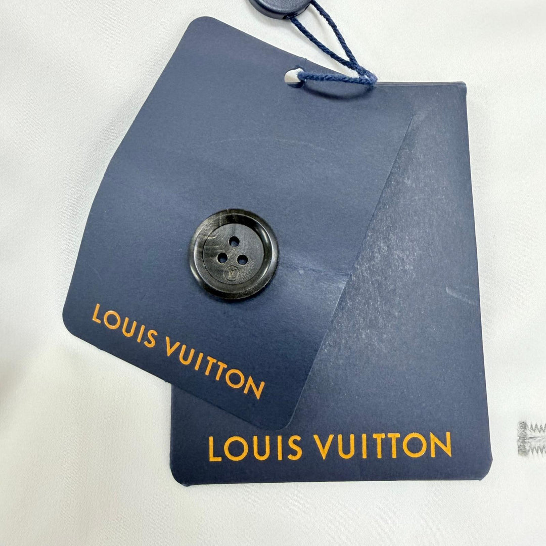 Pristine LOUIS VUITTON Jacket Silk blend design gray wool Women 34