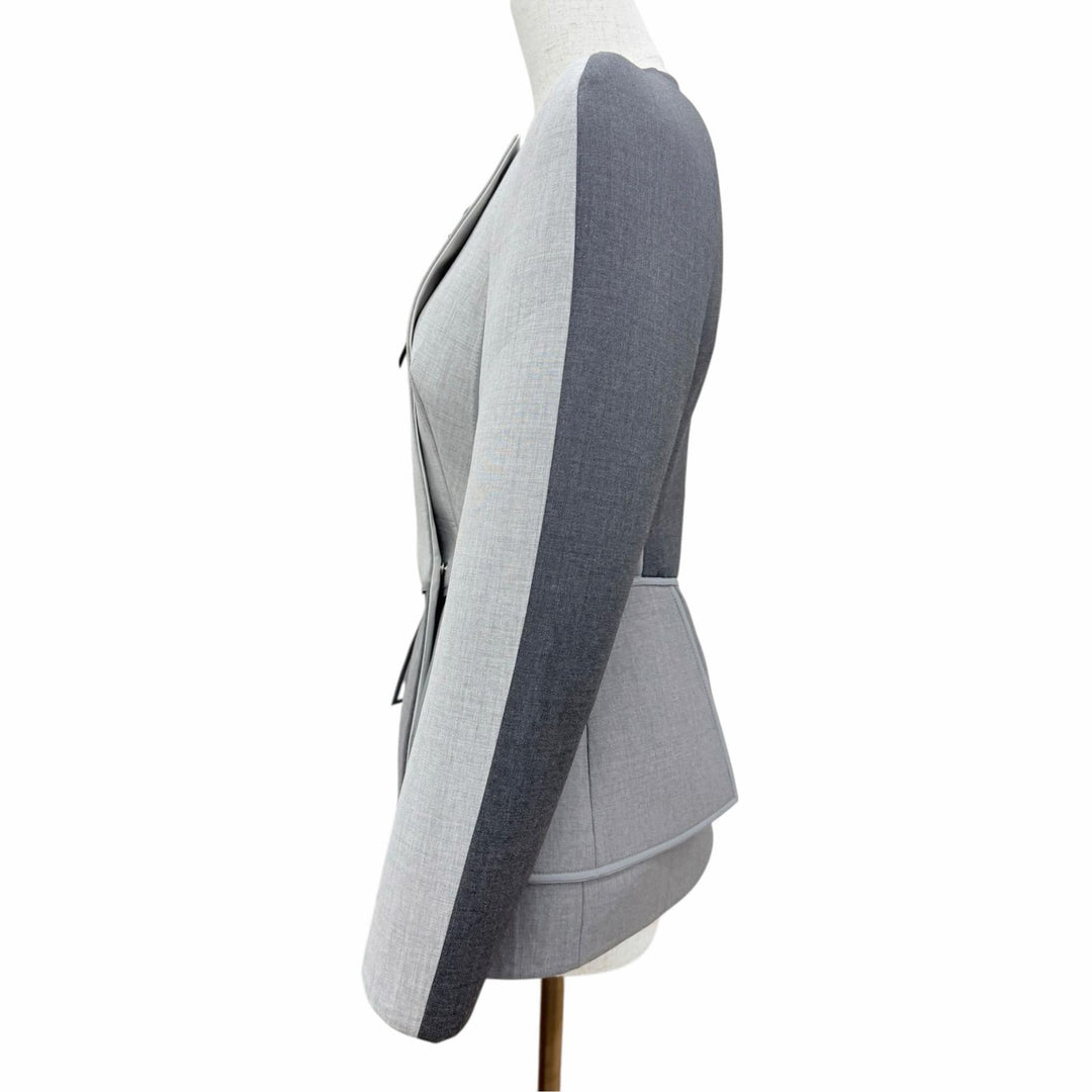 Pristine LOUIS VUITTON Jacket Silk blend design gray wool Women 34