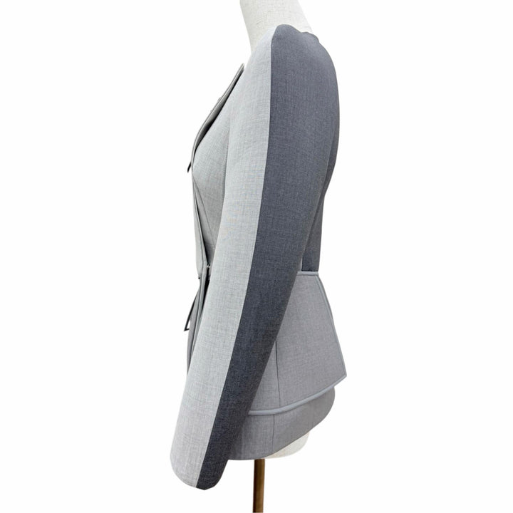 Pristine LOUIS VUITTON Jacket Silk blend design gray wool Women 34