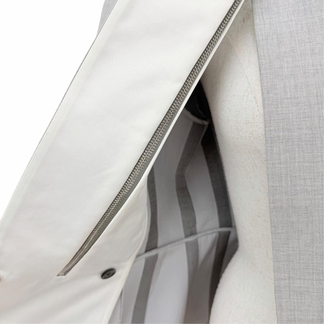 Pristine LOUIS VUITTON Jacket Silk blend design gray wool Women 34