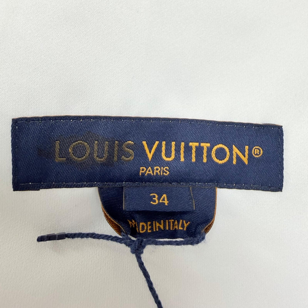 Pristine LOUIS VUITTON Jacket Silk blend design gray wool Women 34