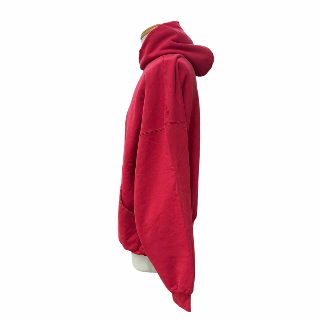 Pristine BALENCIAGA hoodie to my love CD Damage processing pullover Red 2 739024
