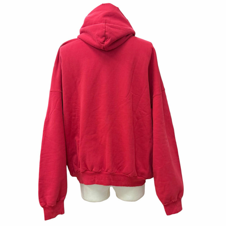 Pristine BALENCIAGA hoodie to my love CD Damage processing pullover Red 2 739024
