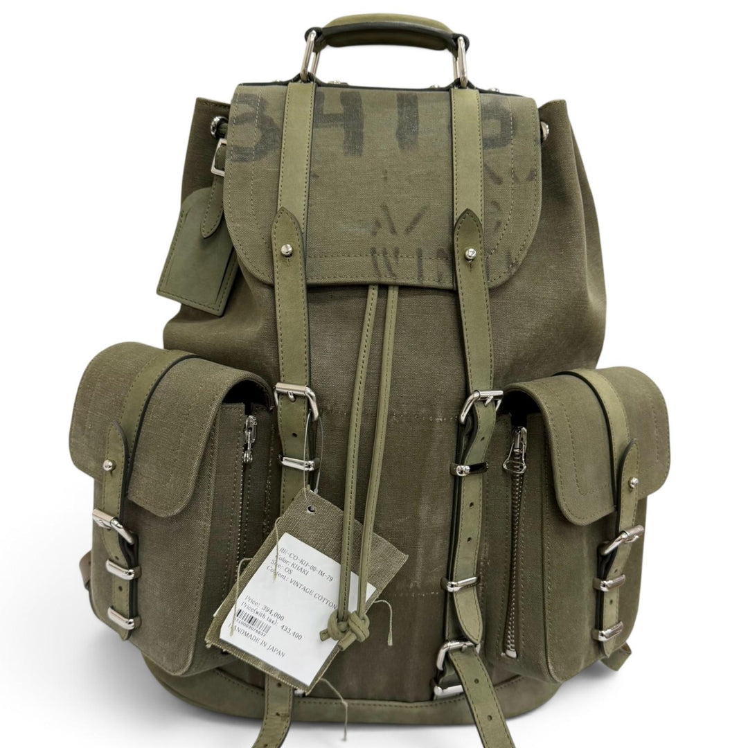 Excellent READYMADE Backpack Daypack FIELD PACK military khaki canvas mens