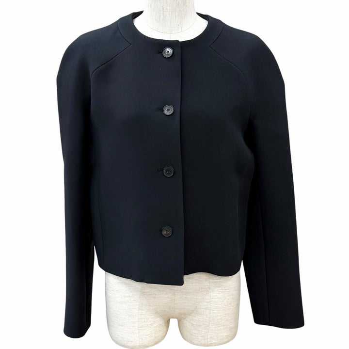 Excellent Christian Dior collarless jacket Cropped pants wool 38 221V10A1162