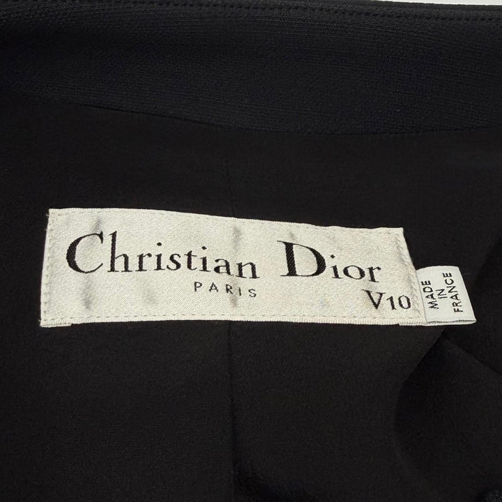 Excellent Christian Dior collarless jacket Cropped pants wool 38 221V10A1162