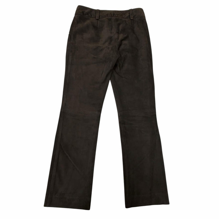 Excellent LOEWE Pants Lamb leather suede leather with all-over logo lining. 38