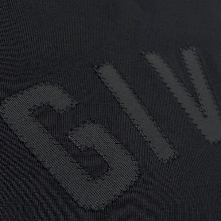 Excellent GIVENCHY Short sleeve T-shirt Grosgrain embroidery black XS BM71NK3YRS