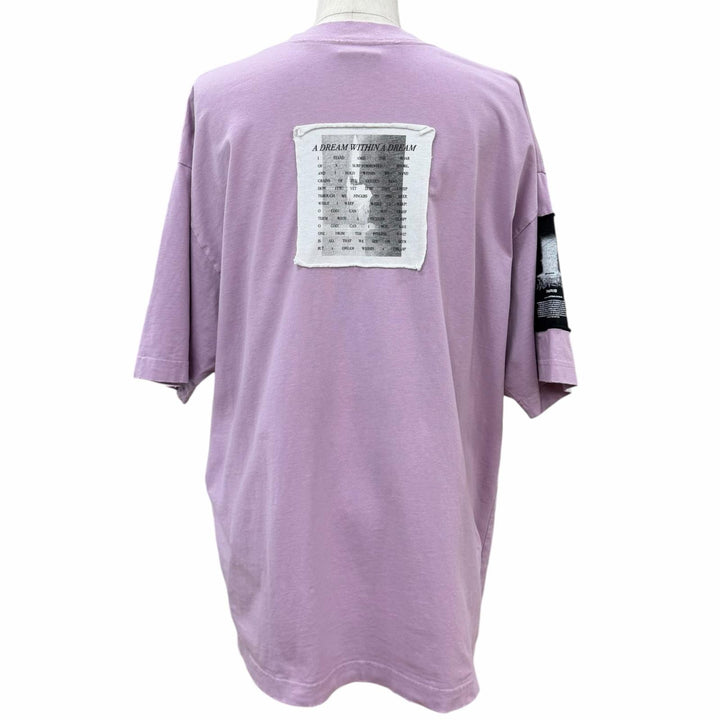 Excellent BALENCIAGA Lilac Cotton Oversize T-Shirt Damage processing XS A00497