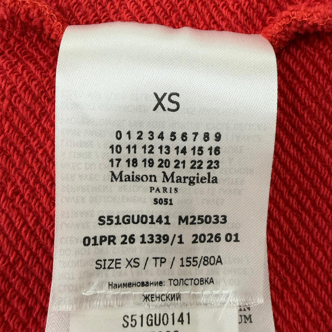 Pristine Maison Margiela 1 hoodie Oversized silhouette Red cotton XS S51GU0141