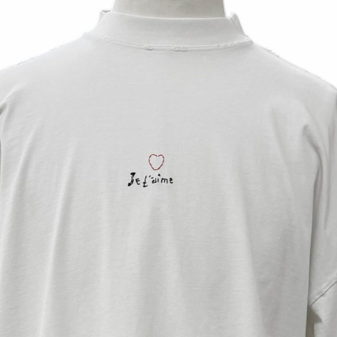 Pristine BALENCIAGA Short sleeve T-shirt Je T’aime Damage processing S 744439
