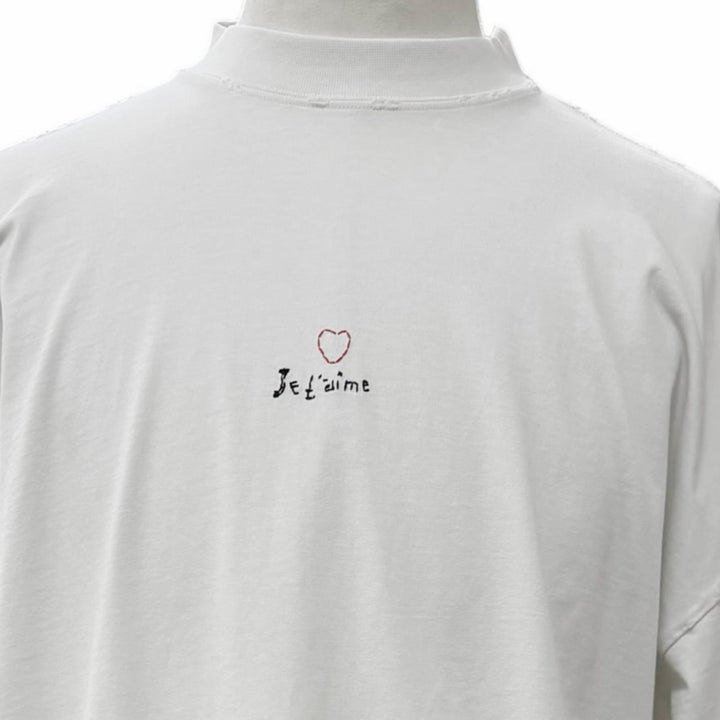 Pristine BALENCIAGA Short sleeve T-shirt Je T’aime Damage processing S 744439