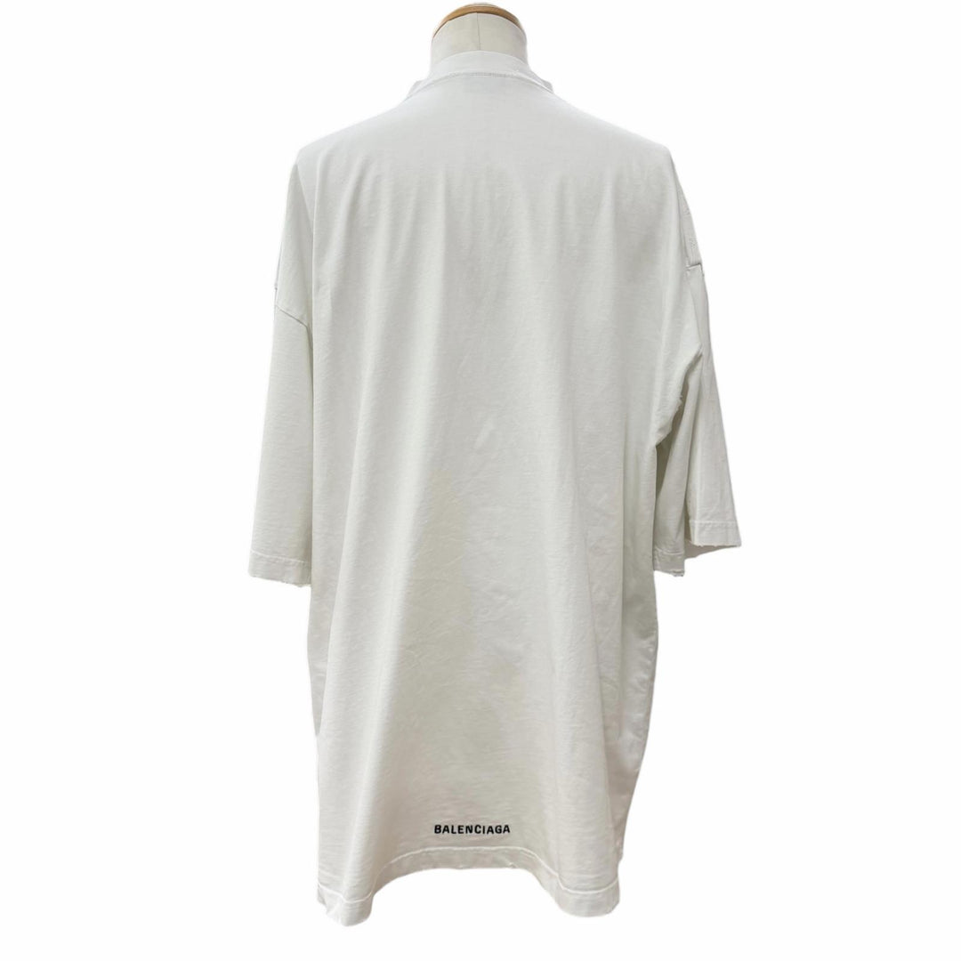 Pristine BALENCIAGA Short sleeve T-shirt Je T’aime Damage processing S 744439