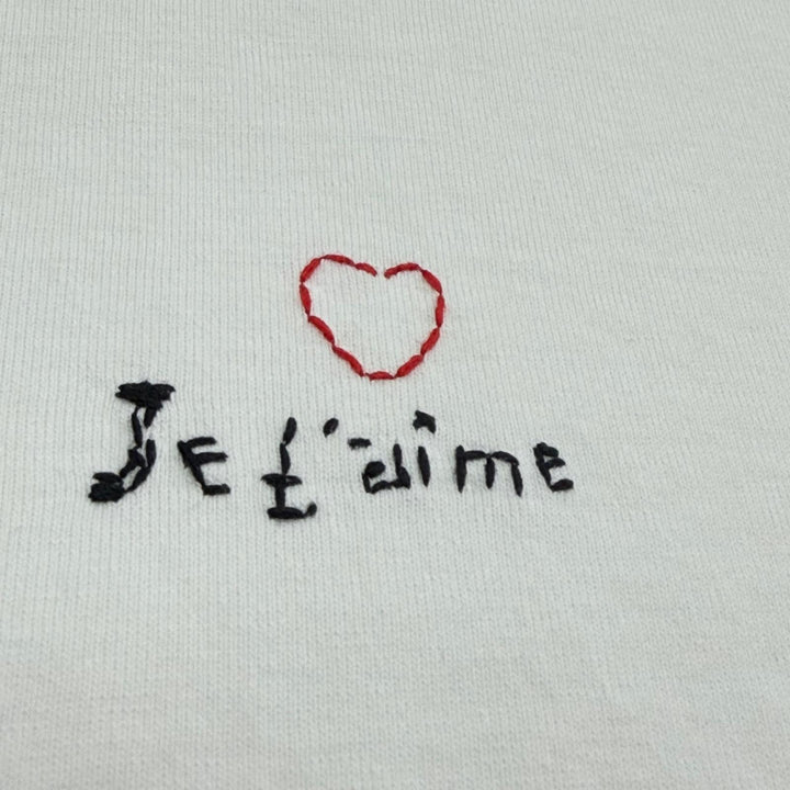 Pristine BALENCIAGA Short sleeve T-shirt Je T’aime Damage processing S 744439