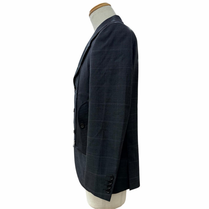 Excellent COMME des GARCONS HOMME DEUX tailored jacket gray wool mens XS DP-J048
