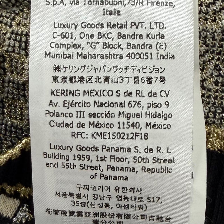 Excellent GUCCI cardigan GG crew neck shirt with gold buttons wool M 743321