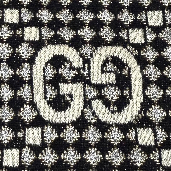 Excellent GUCCI cardigan GG crew neck shirt with gold buttons wool M 743321