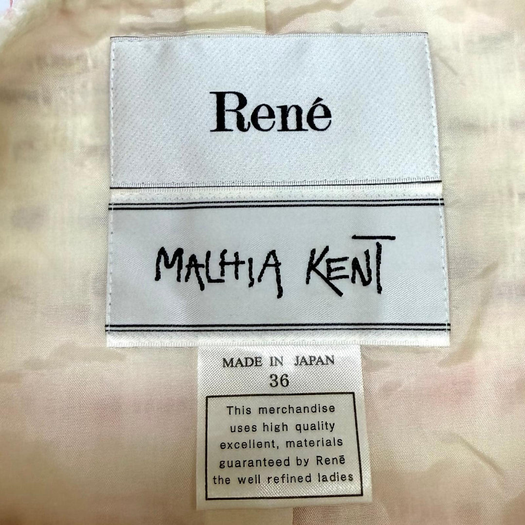 Excellent Rene one piece MALHIA KENT fabric, tweed, front zip. cotton 36 6046010