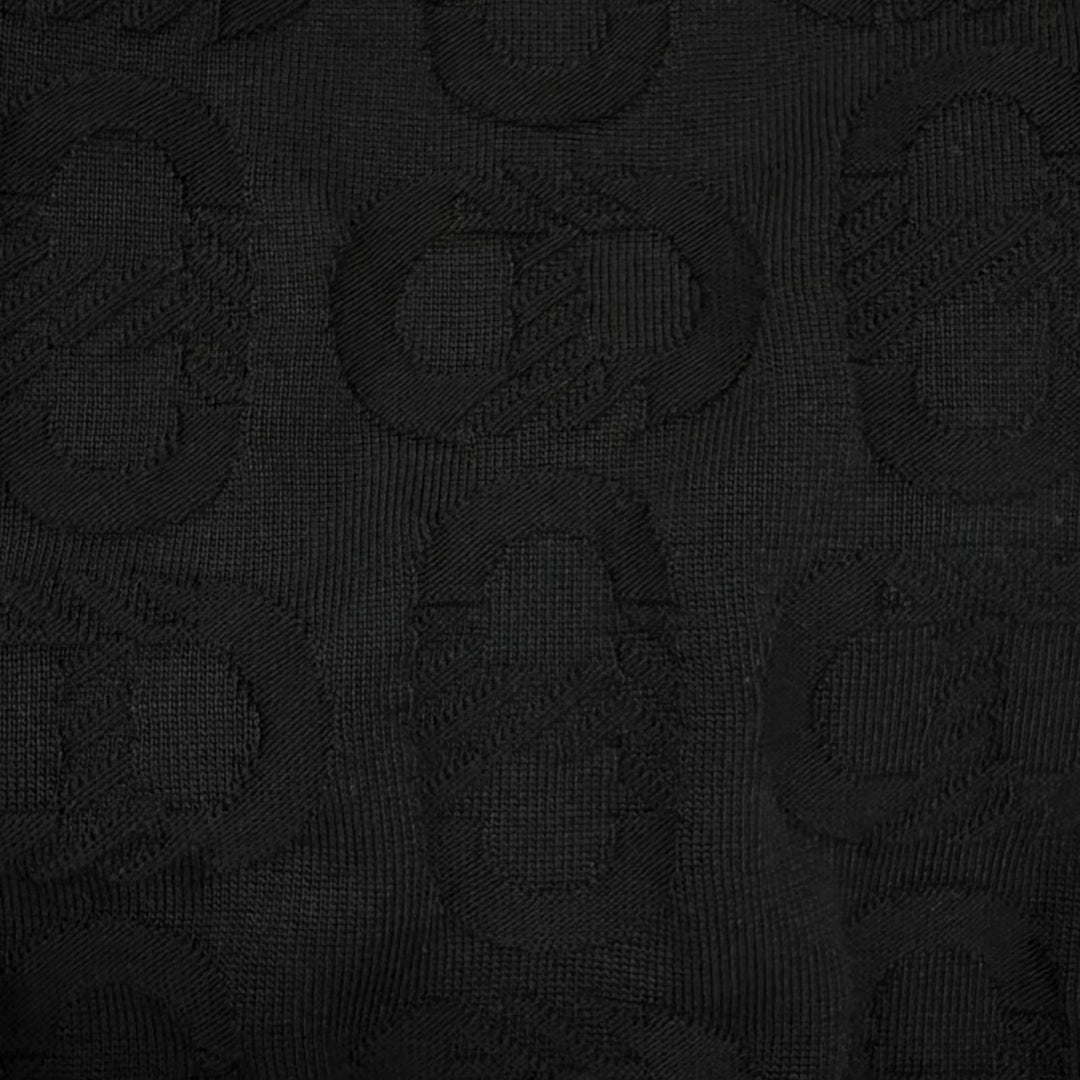 Excellent HERMES one piece Chaine d'Ancre Maillon black silk Women 40 3E2506D3
